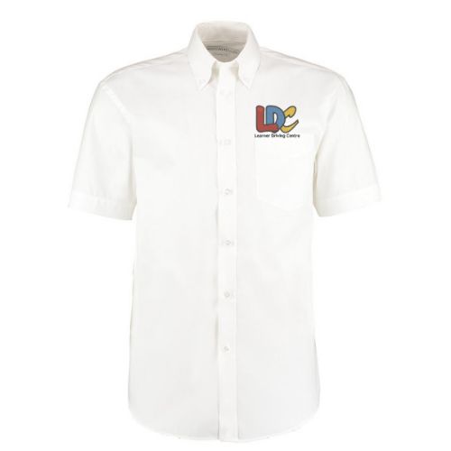 LDC Kustom Kit Corporate Oxford Shirt Short-Sleeved (Classic Fit) White